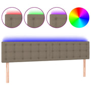 Testiera | Testata a LED Tortora 160x5x78/88 cm in Tessuto