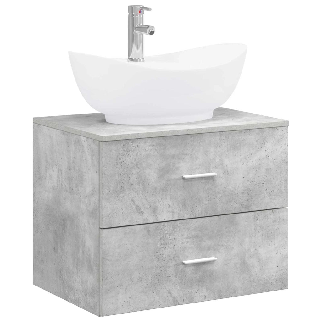 Set di mobili per il bagno Grigio Cemento Legno ingegnerizzato 3404401