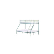 Letto a castello NICOLAS - 3 posti in metallo grigio - 90x200 + 140x200 cm