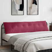 Cuscino per Schiena Rosso Vino 200 x 50 cm Tessuto in Cords 42014981