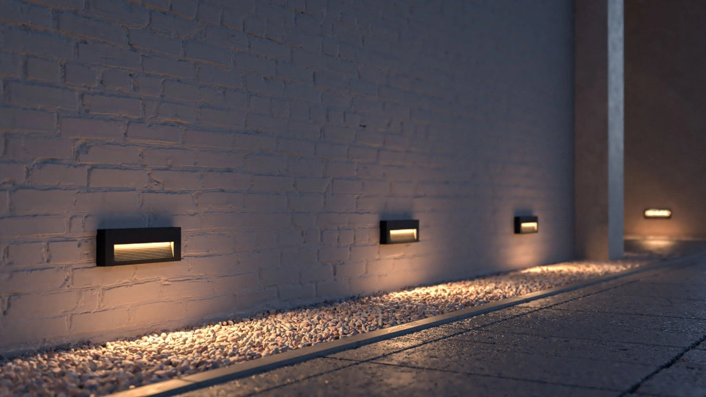 Beneito Faure Faretto Led segnapasso da incasso a parete Tween - 5W, Switch CCT, Illuminazione Interni ed Esterni​, corridoi o passaggi - Nero