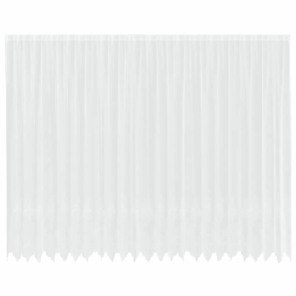 vidaXL Tende con tende Floreale Bianco 600 x 260 cm Poliestere