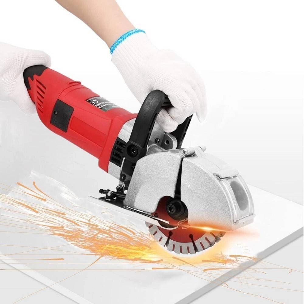 Trade Shop - Tracciatrice Scanalatrice A Disco 5 Dischi Scanalatore Muro 2800w Pompa Acqua -