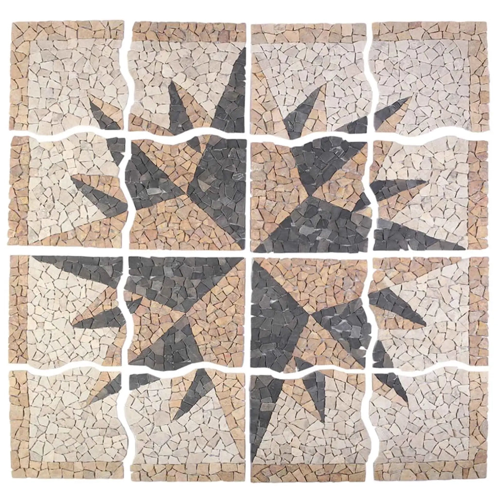 Piastrelle a mosaico con motivo vento Multicolore 120 x 120 cm 42033518