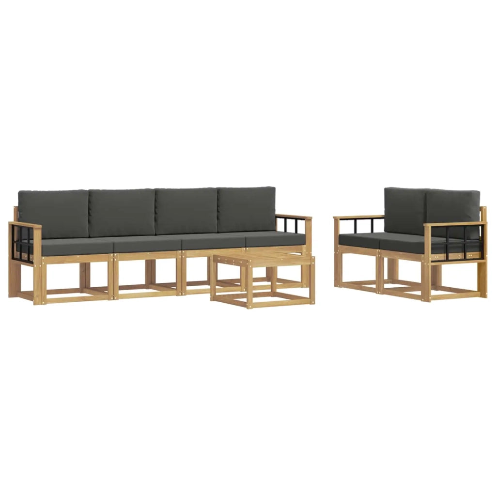 Set di divani da esterno con cuscino 7 pcs Bianco e Antracite 3387291