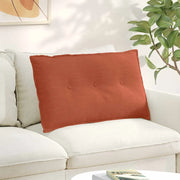 Cuscino per Schiena Rosso Arancio 80 x 50 cm Tessuto in Cords