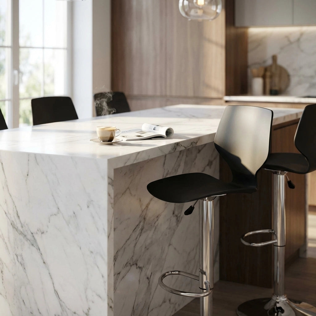 Sgabello Moderno per Sala da Pranzo in Plastica Metallo cm 40x45x78 - FORREST