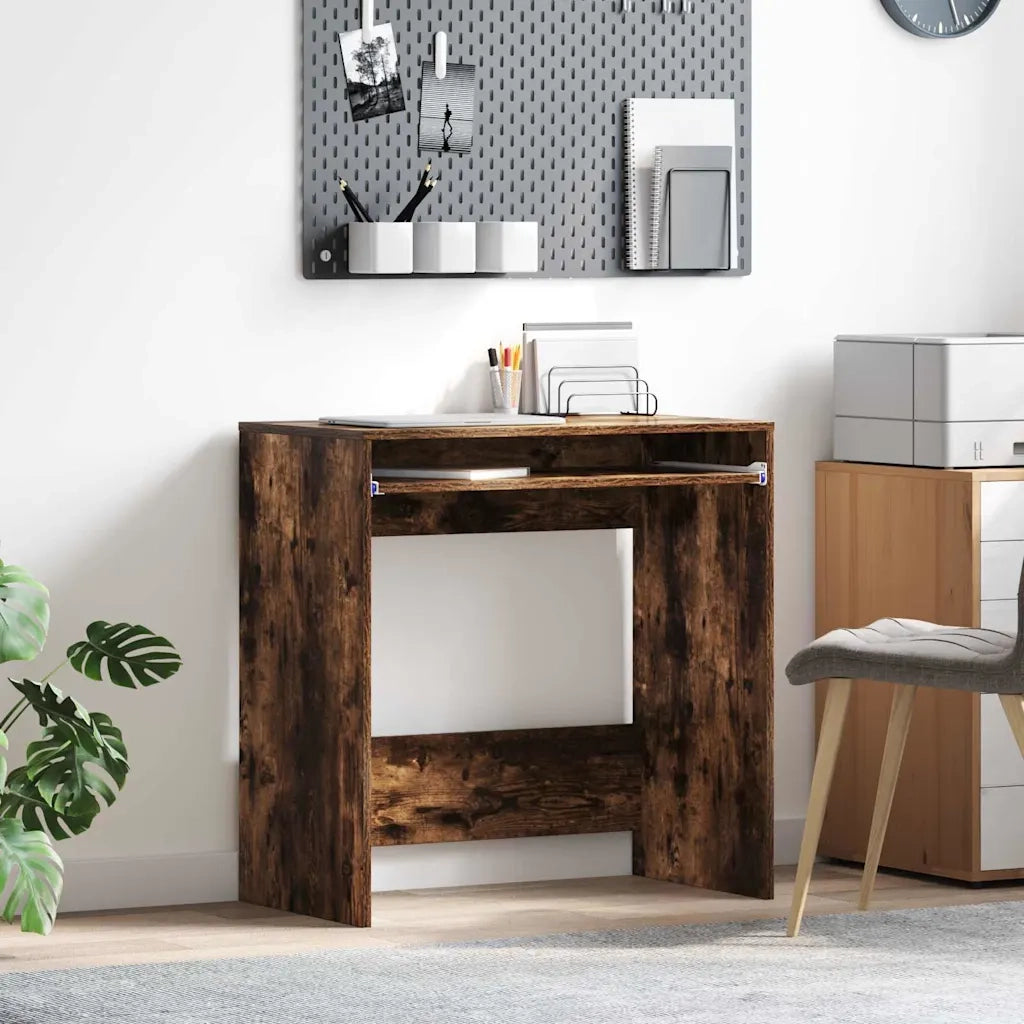 Scrivania | Tavolo da Ufficio Rovere fum¨¦ 77.5 x 43 x 79 cm Legno multistrato