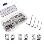 T-Slot Mole M3/M4/M5 - 180 pezzi - Acciaio inossidabile - Compreso contenitore di conservazione - 4 chiavi a lama - Facile da installare