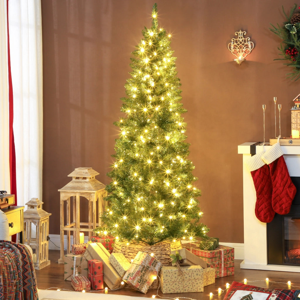 Albero di Natale Illuminato 180 cm con 250 Luci ¨C zephmum ¨C Bianche e Colorate