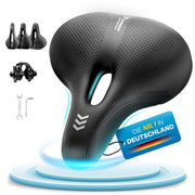 Sella Bicicletta, Comfortevole e Ergonomico, Nuovo Modello, Migliorata Resistenza Acqua, Schiuma di Poliuretano, Respirante, Assorbente Shock, Per Uomini e Donne (Città)