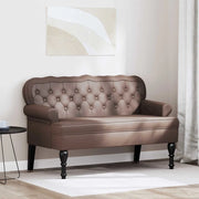 Panca Chesterfield Marrone 119,5 x 64,5 x 75 cm Pelle Sintetica