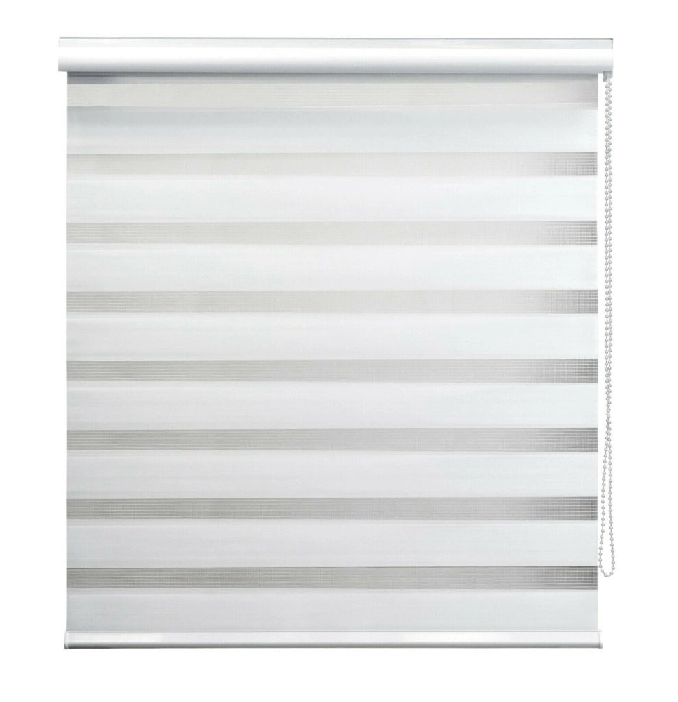 Tenda a Rullo Oscurante con Cassonetto Zebra Ombreggiante Tende Finestra Errebi Colore: Bianco, Dimensioni: 200 x 250 cm