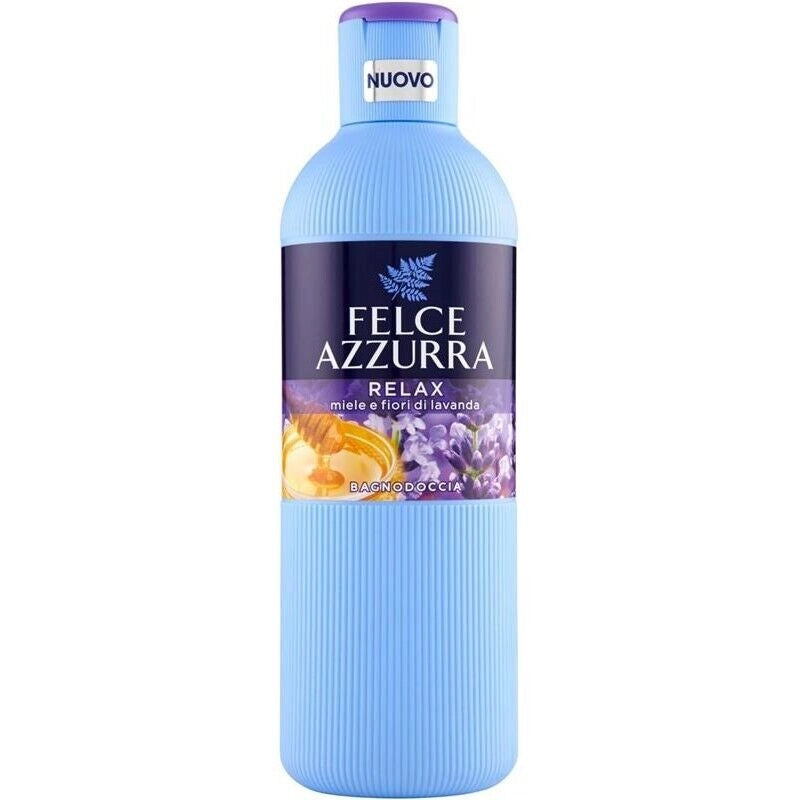 6 FELCE AZZURRA BAGNODOCCIA RELAX PROFUMO AL MIELE E FIORI DI LAVANDA PER UNA PELLE MORBIDA E PROFUMATA 650 ML