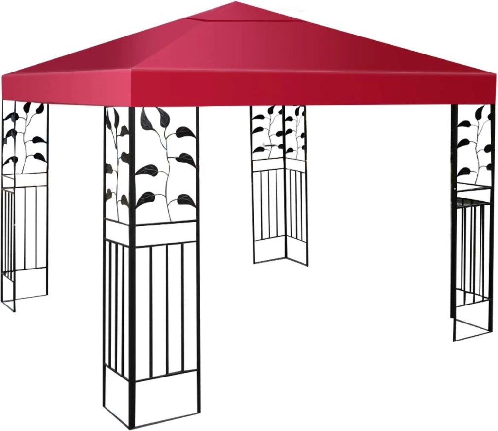 Copertura per Gazebo, Tetto Ricambio per Gazebo, Tetto del Padiglione 3x3 m (Vino Rosso)