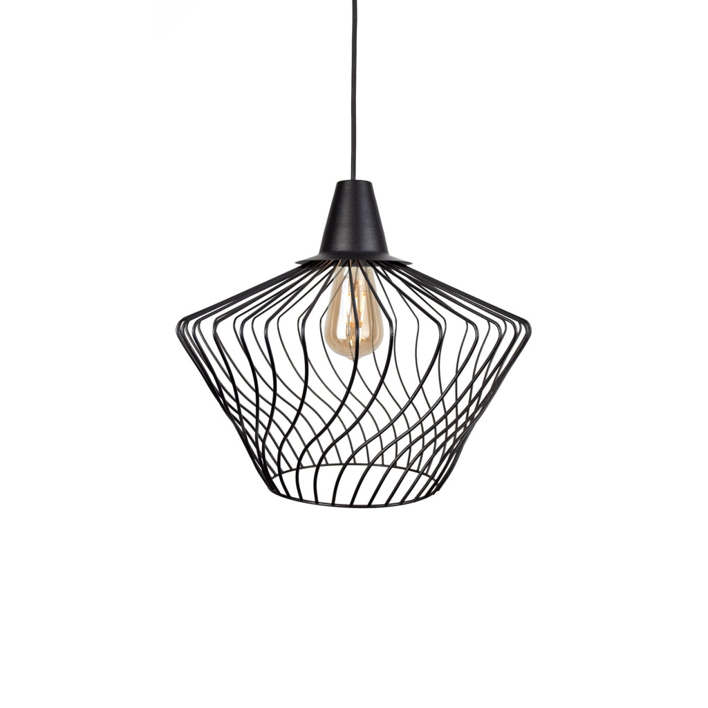 Nowodvorski WAVE lampadario sospeso nero metallo Ø40 E27