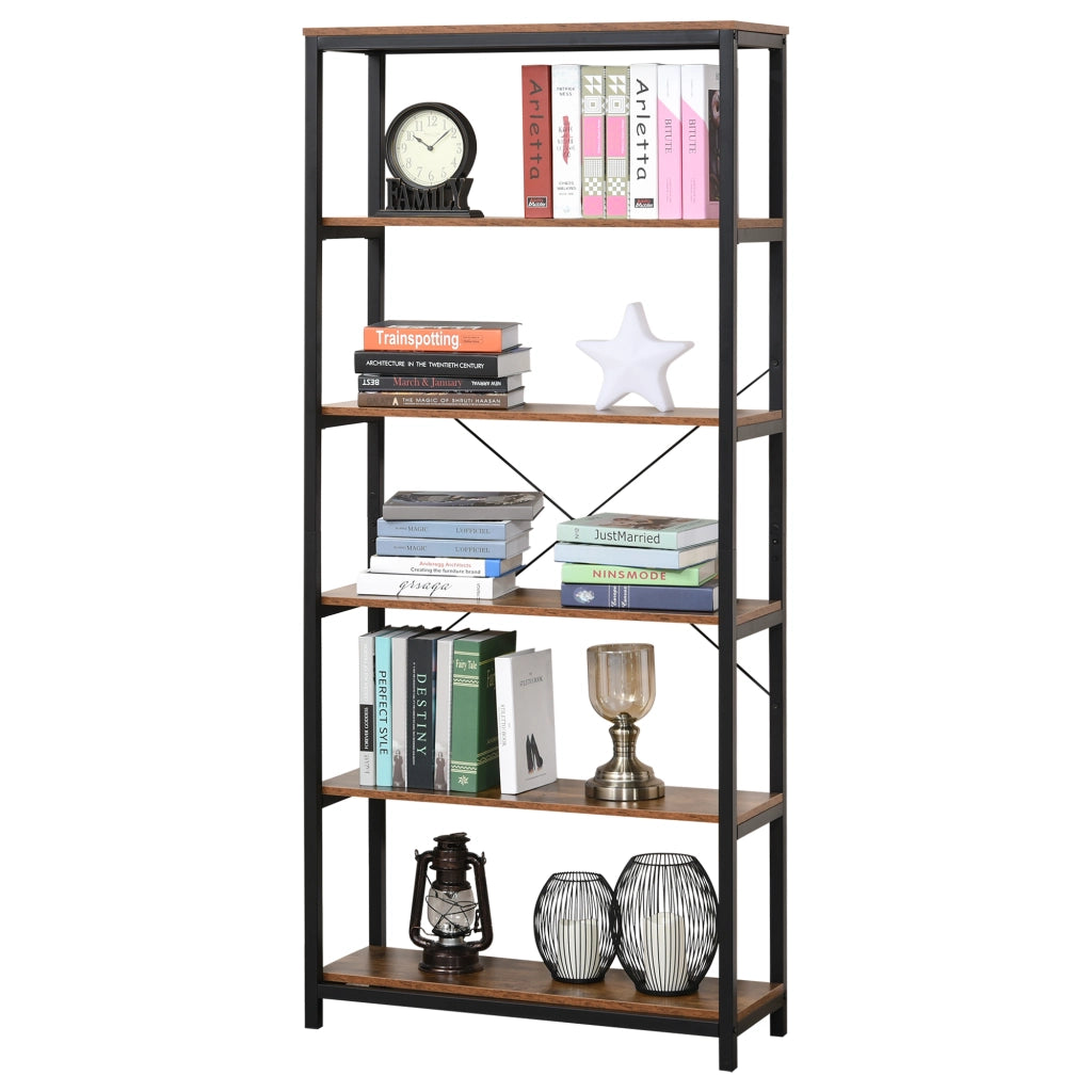 Libreria a scaffali aperti ¨C zephmum ¨C marrone 80x30x180 cm