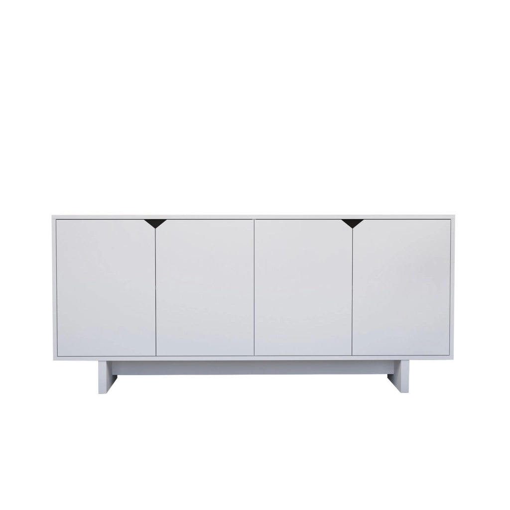 Credenza in legno "Doruk" - 180 x 40 x 81 cm - Bianco
