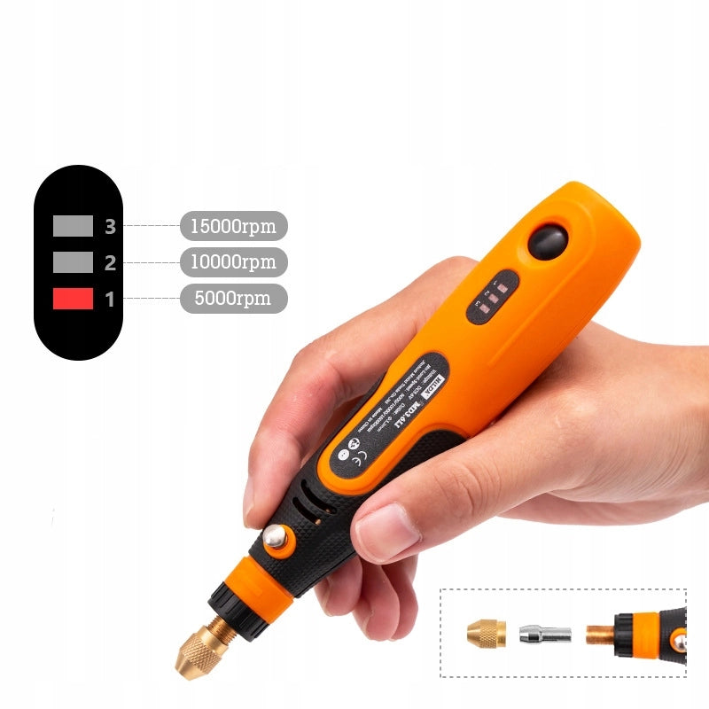 Smerigliatrice Multifunzione 46 Pezzi – Precisione e Versatilità | 3,6V, 5000-15000 RPM | Uso Domestico e Professionale