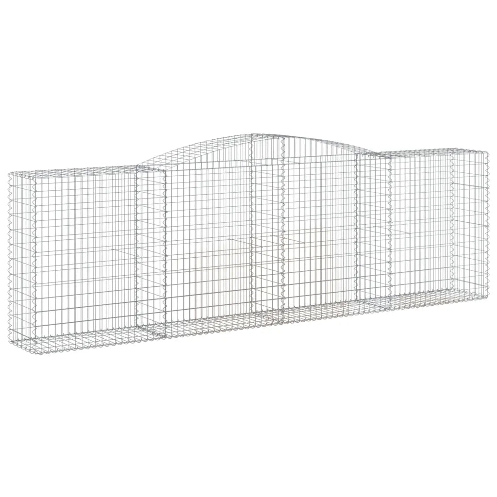 Cesti Gabbioni ad Arco 8 pz 400x50x120/140 cm Ferro Zincato 3147015