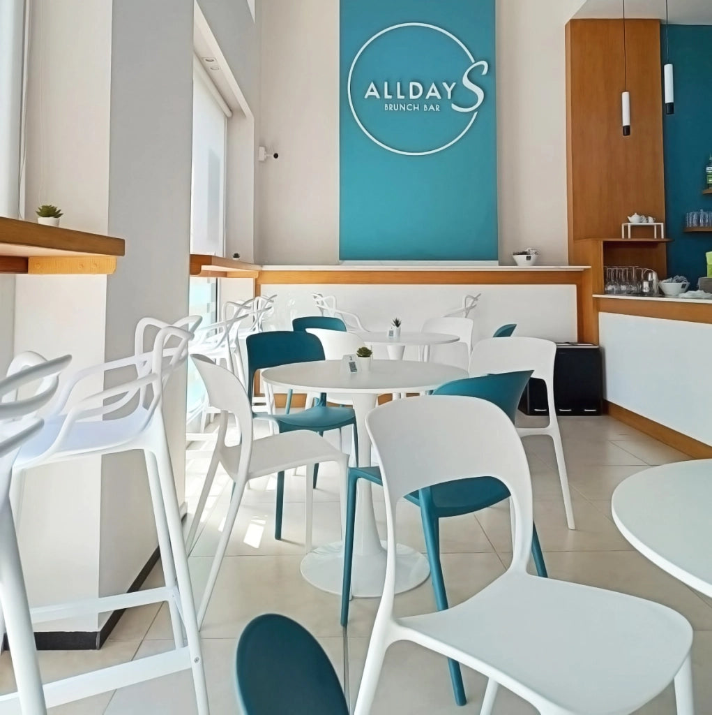 Set da 2 sedie impilabili in polipropilene verde petrolio - Maya - SD26MAPP