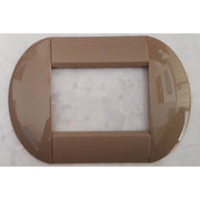 Trade Shop - Placca Placche Placchette Compatibili Living International Light Bombate Bticino - Grigio Giallastro -7 Fori     -