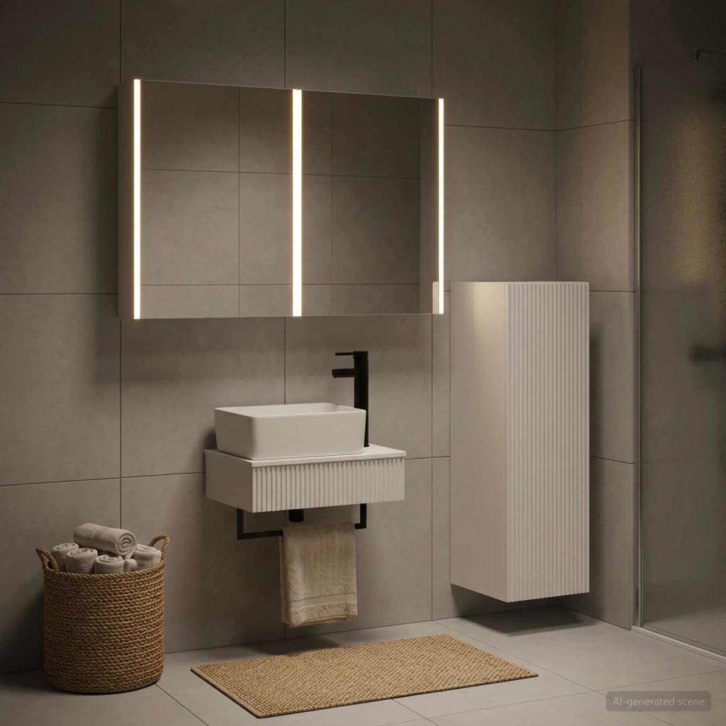 Set di mobili per il bagno 4 pz Bianco 3407399