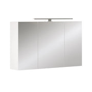Vicco Mobile a specchio per il bagno Bianco 100 x 60 cm con 3 porte e illuminazione a LED