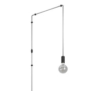 Lampadario A Sospensione Minimal Pinetina Acciaio Nero 1 Luce E27