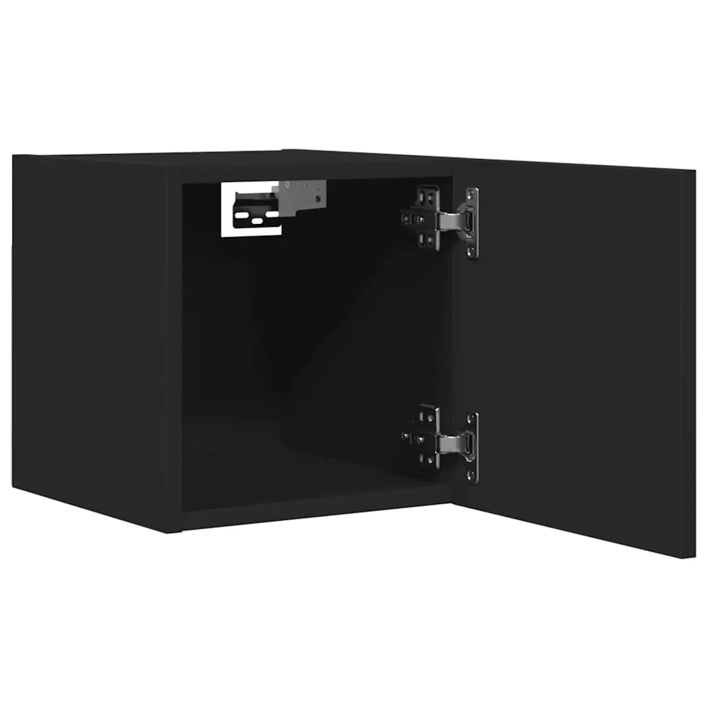 Mobili Porta TV a Parete 2pz Neri 30,5x30x30 cm 804485