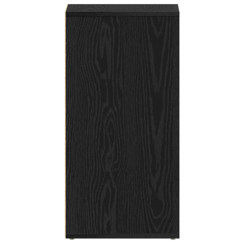 Armadio porta scarpe  Nero Quercia 32x35x70 cm in legno ingegnerizzato
