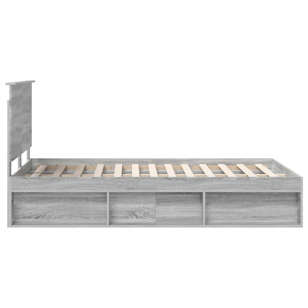 Struttura del letto Grigio Sonoma 120 x 190 cm Pino massello 3411042