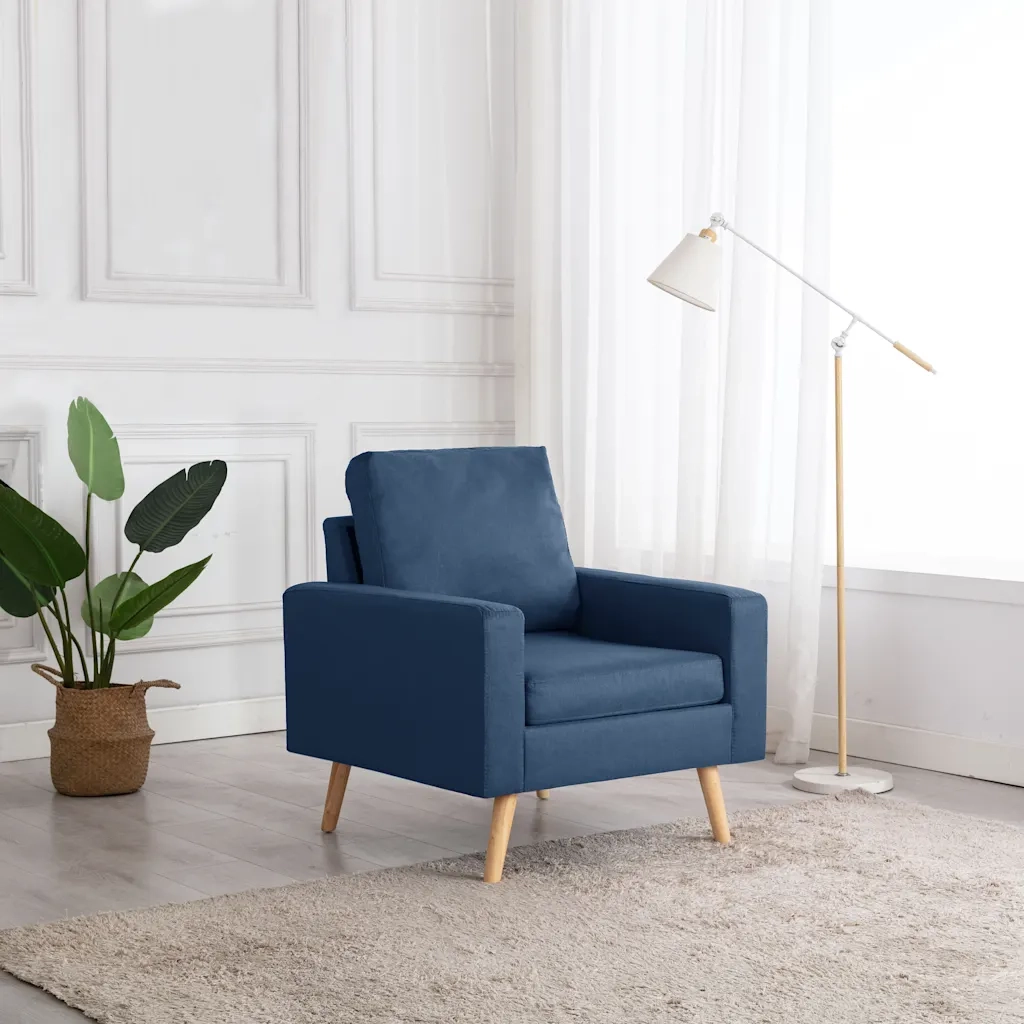 Poltrona Blu in Tessuto cod mxl 19009