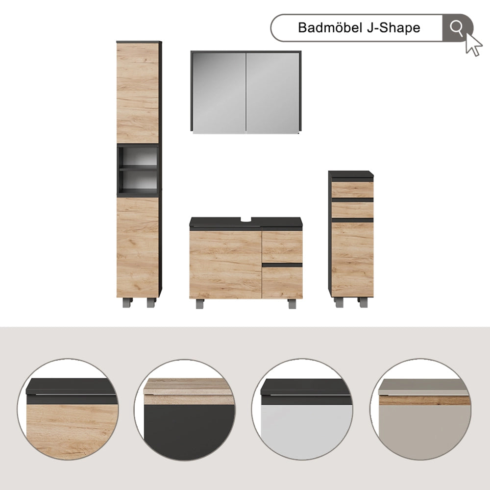 Vicco Set di mobili da bagno Cashmere/Artigianale 3 parti