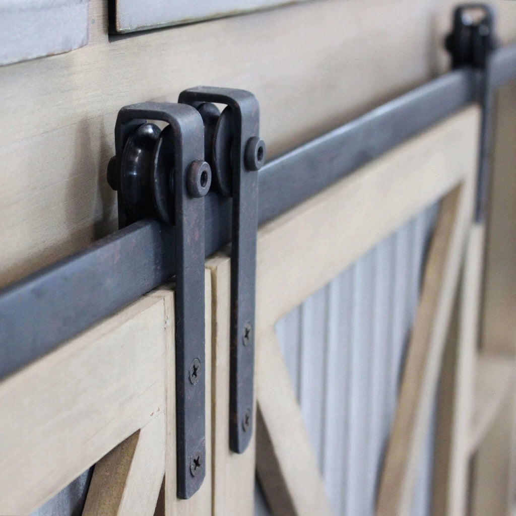 Madia Industrial in Legno Metallo cm 113x39 5x81 - REGINALD