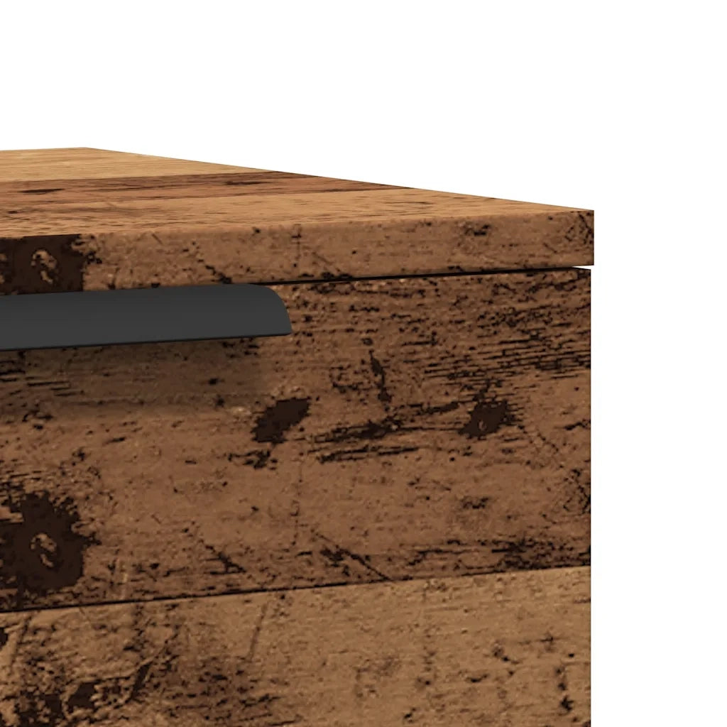 Comodini a Muro 2 pz Legno Antico 34x30x20 cm