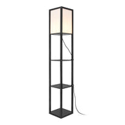 Lampada da terra Stapleford con ripiano attacco E27 altezza 160 cm nero e bianco 03_0007319