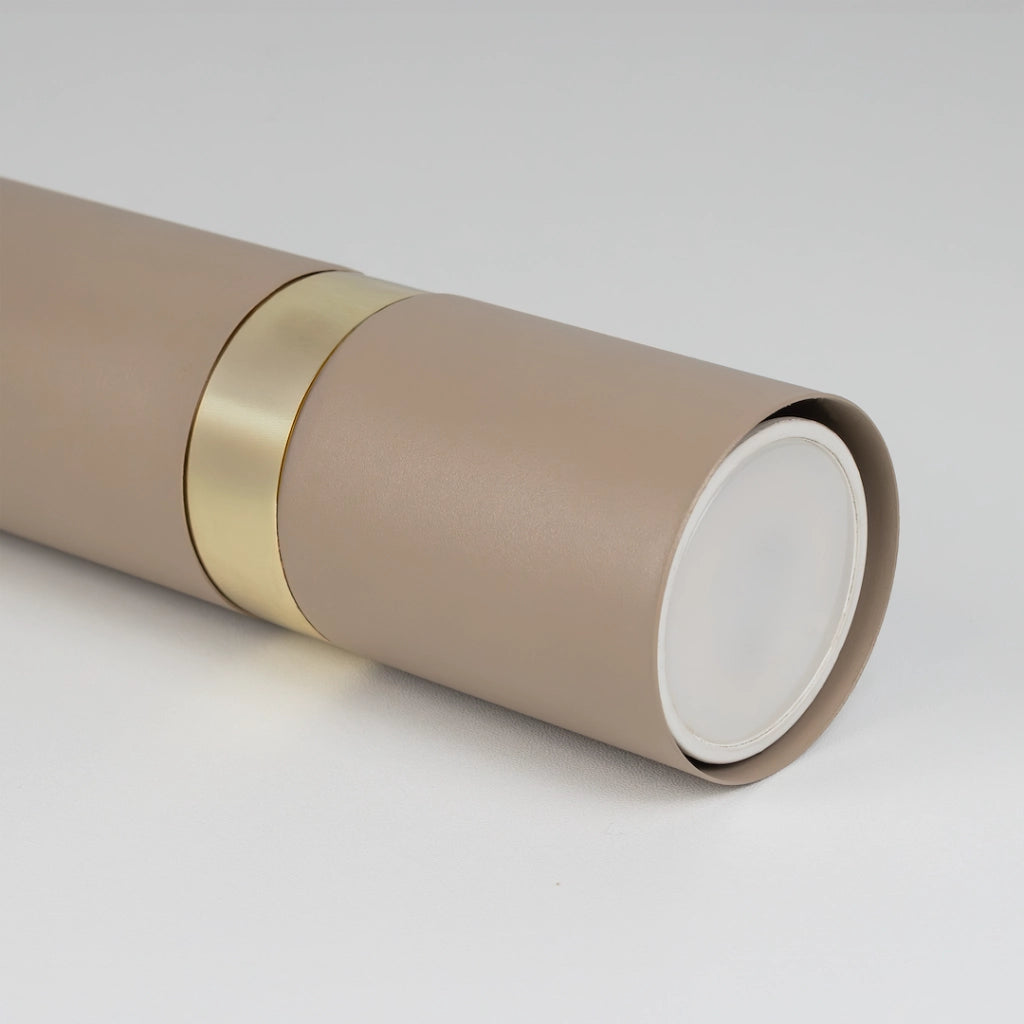Lampada a sospensione tubo cashmere oro GU10 Milagro