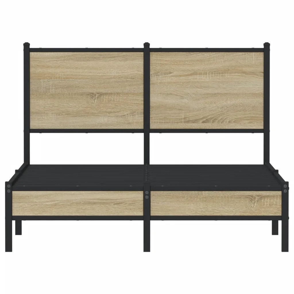 Giroletto senza Materaso in Metallo Rovere Sonoma 120x190 cm 4007865