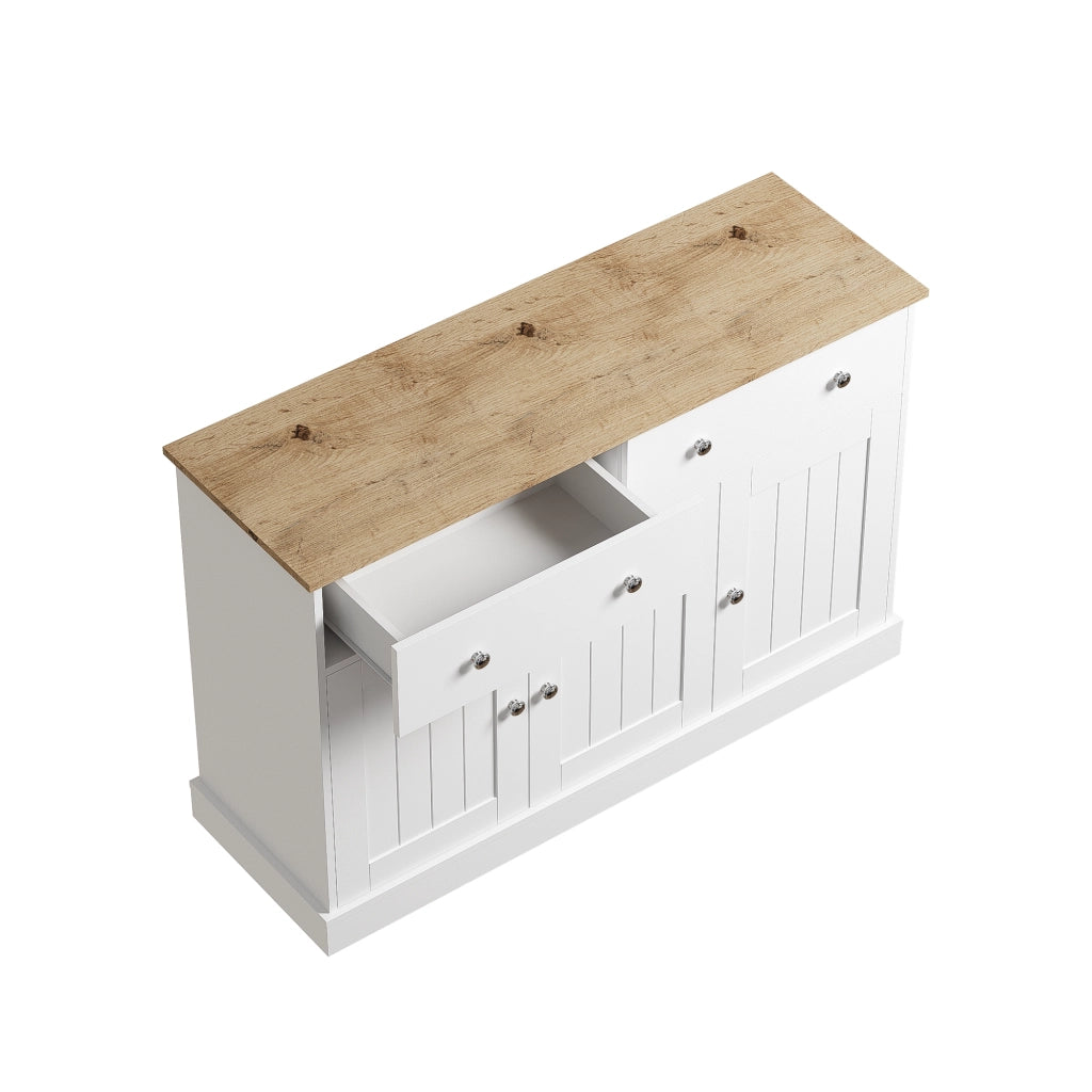 Credenza Soggiorno con Texture Incisa ¨C Xylo ¨C Legno, Ampio Contenitore