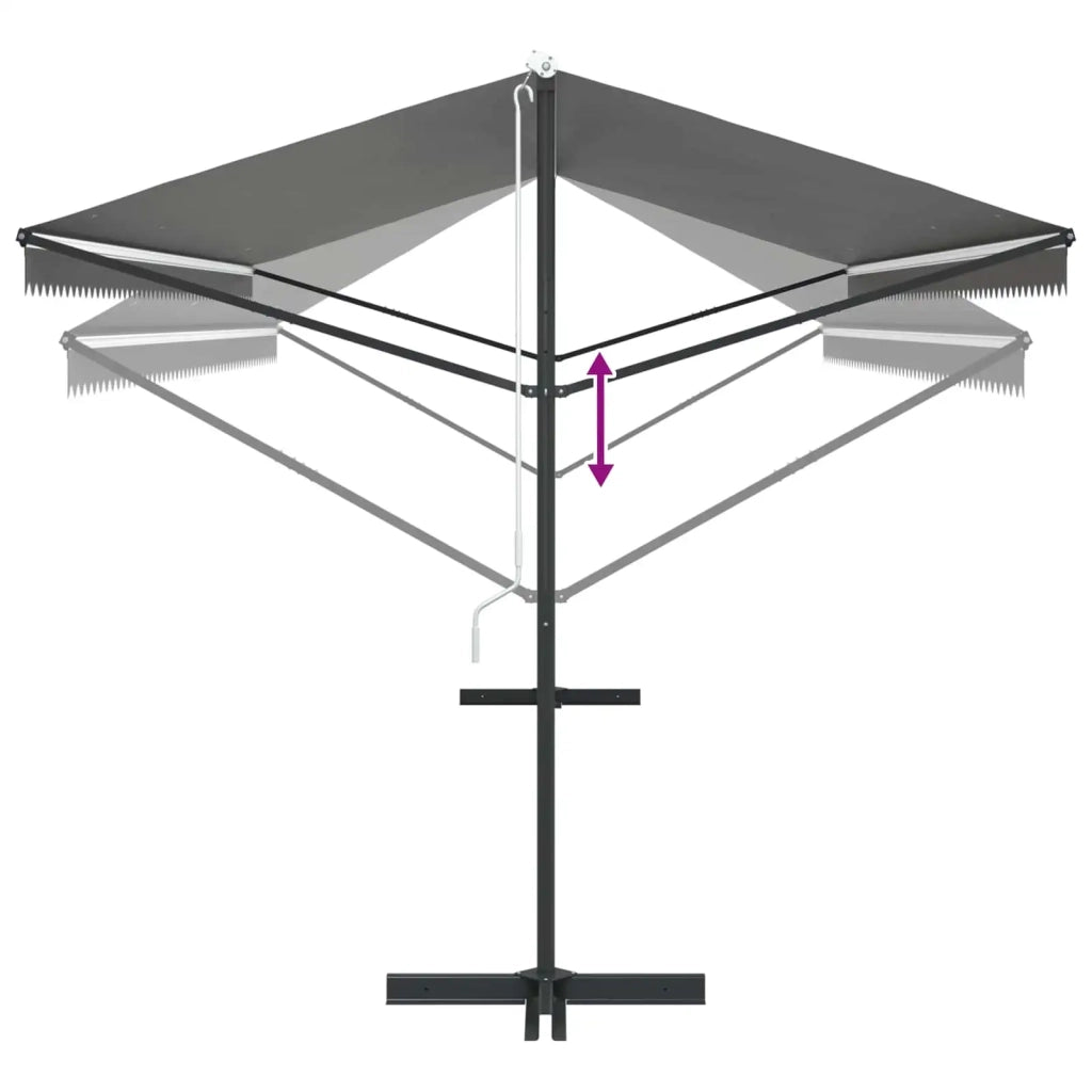 Tenda autoportante Grigio 6 x 3 m Poliestere