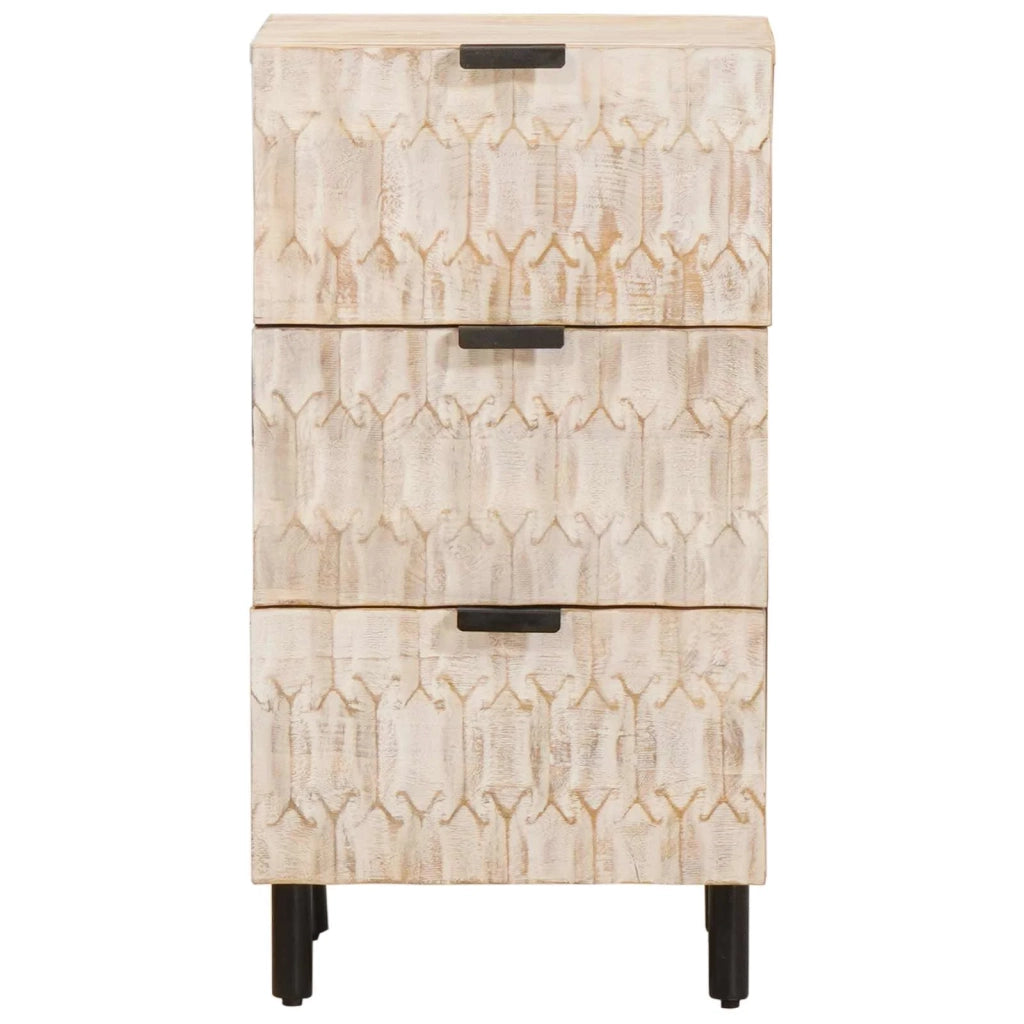 Credenza con cassetto Finitura Bianco Lavato 40 x 33 x 75 cm