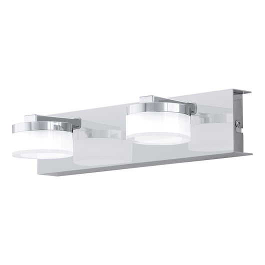 Applique Contemporanea Romendo 1 Acciaio Cromo 2 Luci Led Integrato 7,2W Ip44