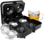 Forma di ghiaccio in forma di cubo - Silicone - Forma di ghiaccio con coperchio - BPA libero - Forma a diamante - Resistente a temperature fino a -40°C - Resiste al lavaggio in lavastoviglie - Contenitore per ghiaccio