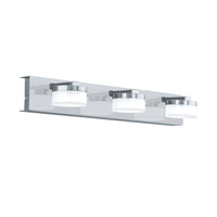 Applique Contemporanea Romendo 1 Acciaio Cromo 3 Luci Led Integrato 7,2W