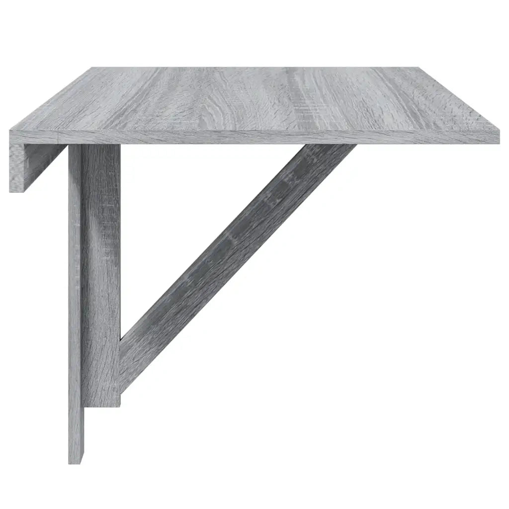 Tavolino Muro Pieghevole Grigio Sonoma 100x60x56 cm Multistrato 342651