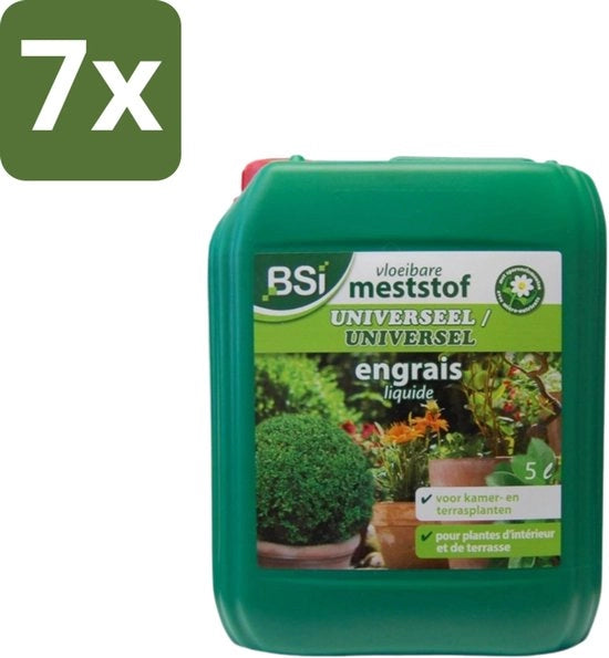 Mest universale liquida - Crescita equilibrata e piante forti - 5 L - Confezione in bulk - 7 pezzi