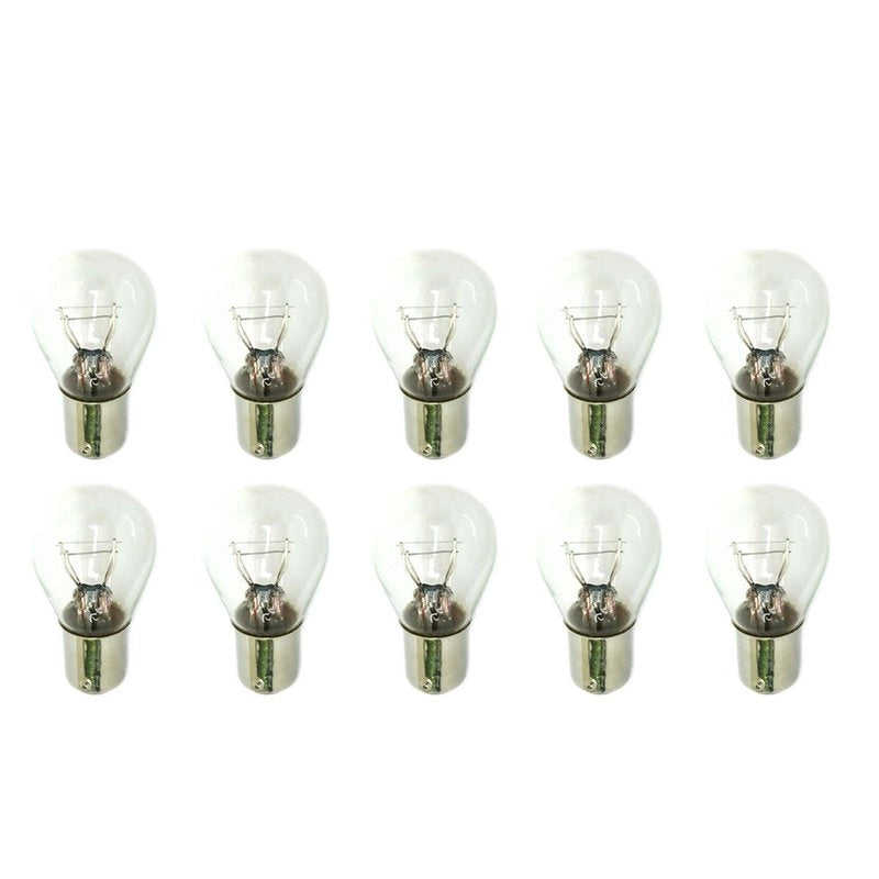 10 Lampade Alogene S25 P21/5W 12V BAY15D Doppio Filamento Stop Posizione Auto