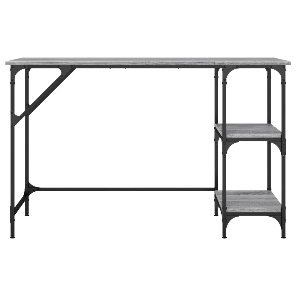 Scrivania Grigio Sonoma 120x50x75cm Metallo e Legno Multistrato 845324