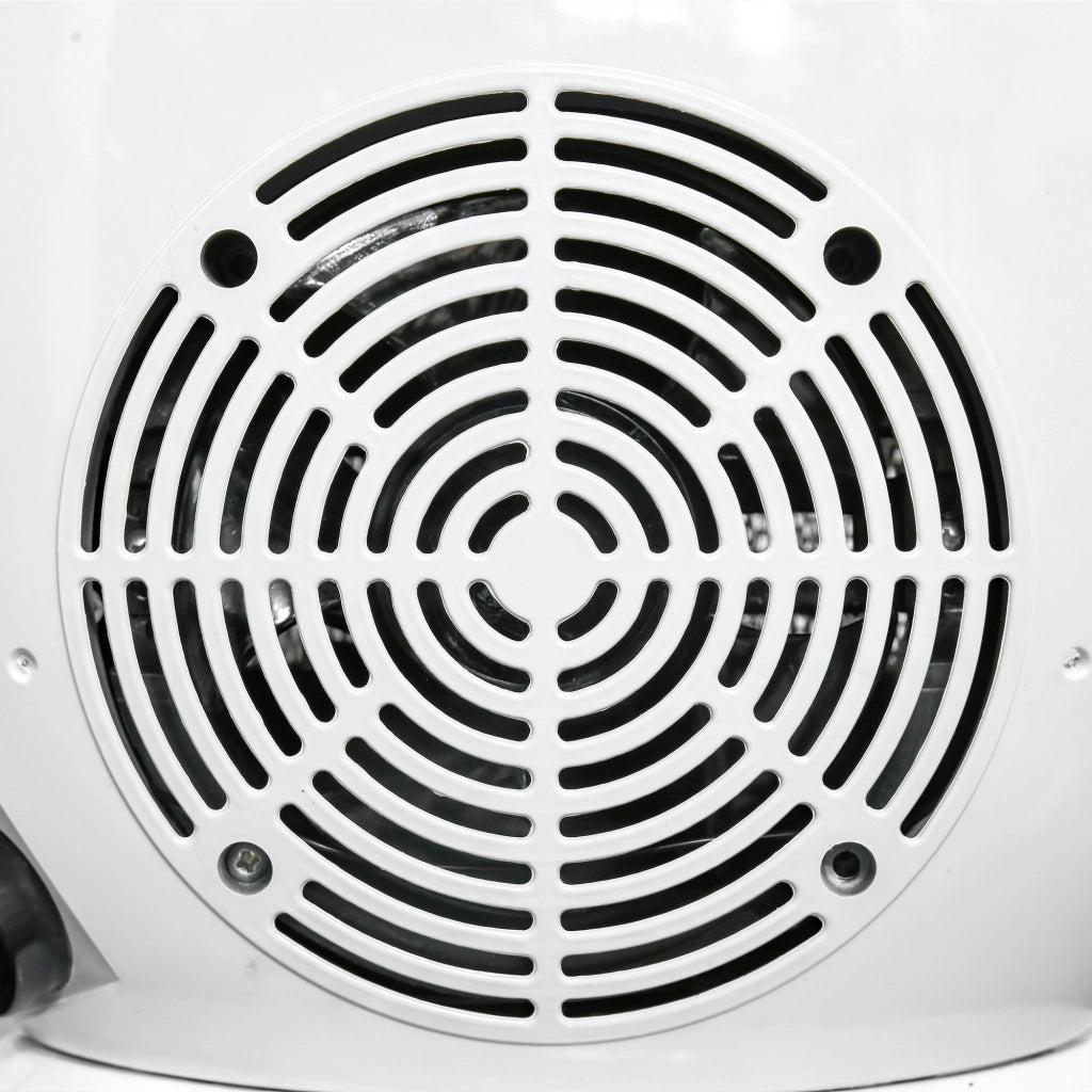 EasyComfort Camino Elettrico con Effetto Fiamma Ruotabile e Portatile, Caminetto Elettrico 1500W con Protezione da Surriscaldamento e Antiribaltamento, Copertura 10-15m², 30.5x18x35cm, Bianco